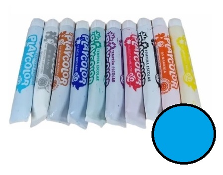 TEMPERA azul  (blis x10 uni)